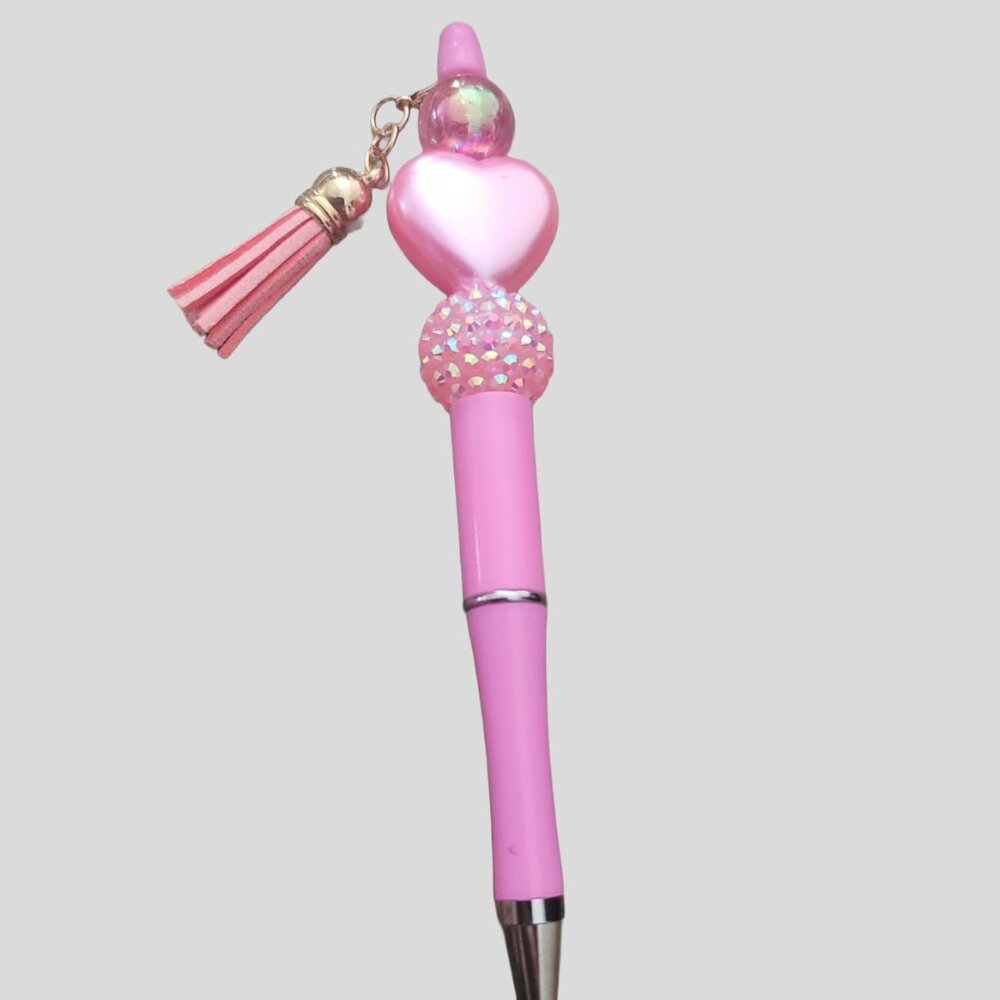 Valentine Heart Beaded Pen. Brand New.  Handcrafted. - Picture 4 of 4